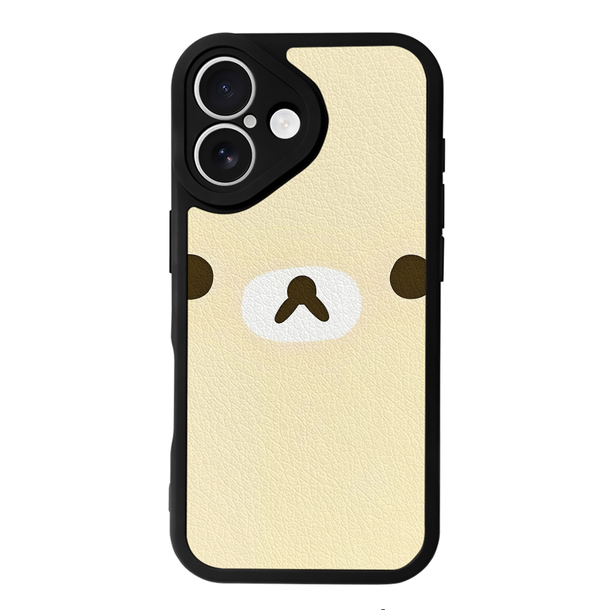 （画像用） リラックマ リラックマ キイロイトリ Rilakkuma Korilakkuma Kiiroitori 【iPhone 16シリーズ対応】シリコンスマホケース（レザー調） 材質：シリコン